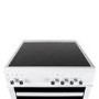 GRADE A3 - electriQ 60cm Electric Cooker with Double Oven and Ceramic Hob in White
