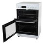 electriQ 60cm Double Oven Electric Cooker with Programmable Timer - White