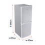electriQ 155 Litre 50/50 Freestanding Fridge Freezer - Silver