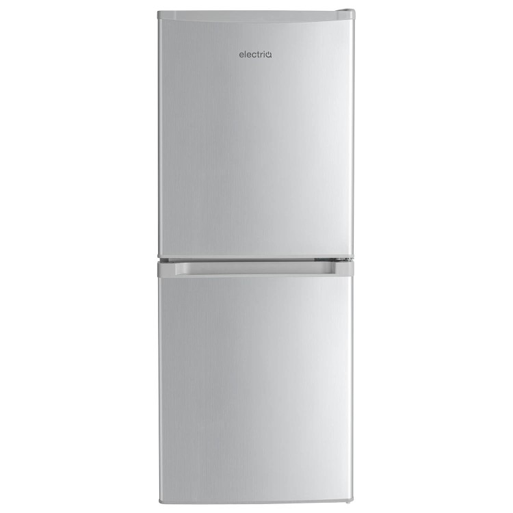GRADE A3 - electriQ 155 Litre 50/50 Freestanding Fridge Freezer - Silver