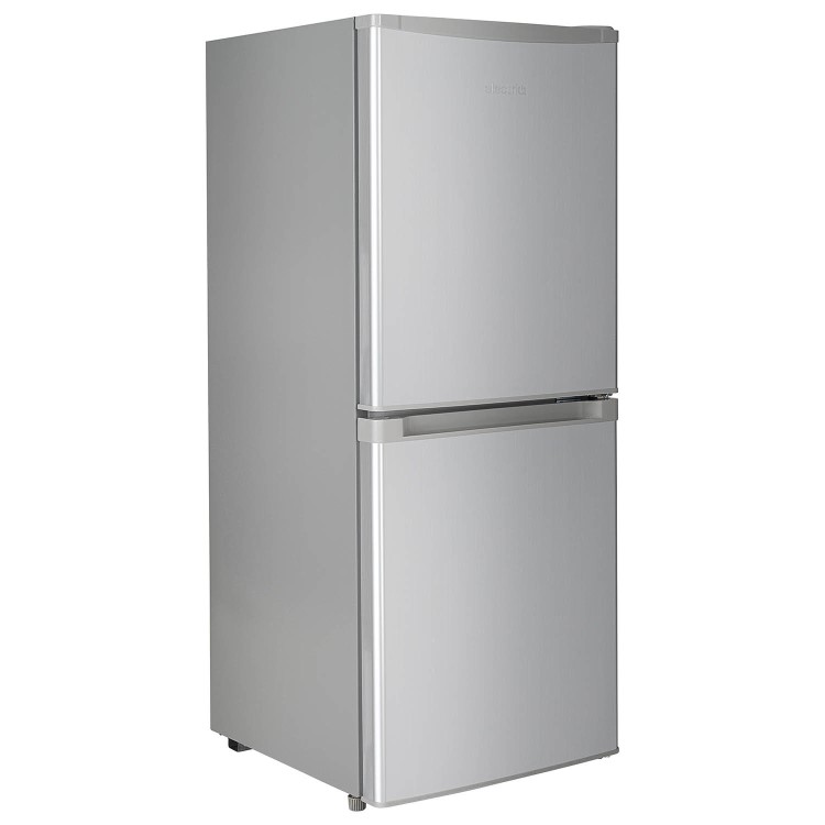 GRADE A3 - electriQ 155 Litre 50/50 Freestanding Fridge Freezer - Silver