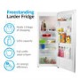 GRADE A2 - electriQ 235 Litre Freestanding Larder Fridge 142cm Tall A+ Energy Rating 55cm Wide - White