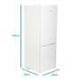 electriQ 162 Litre Freestanding 70/30 Split Fridge Freezer - White