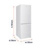 electriQ 168 Litre 70/30 Freestanding Fridge Freezer - White