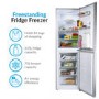 electriQ 50/50 Split Freestanding Total No Frost Fridge Freezer - Silver