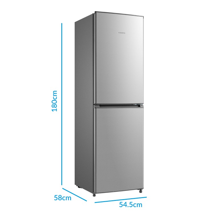 GRADE A2 - electriQ 50/50 Split Freestanding Total No Frost Fridge Freezer - Silver