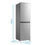 GRADE A2 - electriQ 50/50 Split Freestanding Total No Frost Fridge Freezer - Silver