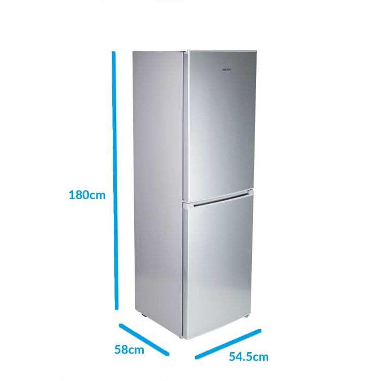 electriQ 50/50 Split Freestanding Total No Frost Fridge Freezer - Silver