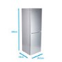 electriQ 50/50 Split Freestanding Total No Frost Fridge Freezer - Silver