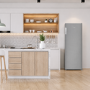 electriQ 166 Litre Freestanding Upright Freezer - Stainless Steel