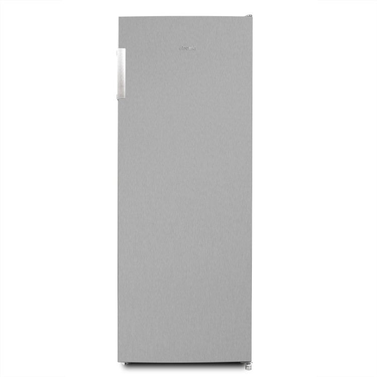 GRADE A2 - electriQ 166 Litre Freestanding Upright Freezer 144cm Tall Frost Free 55cm Wide - Stainless Steel
