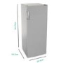 GRADE A2 - electriQ 166 Litre Freestanding Upright Freezer 144cm Tall Frost Free 55cm Wide - Stainless Steel