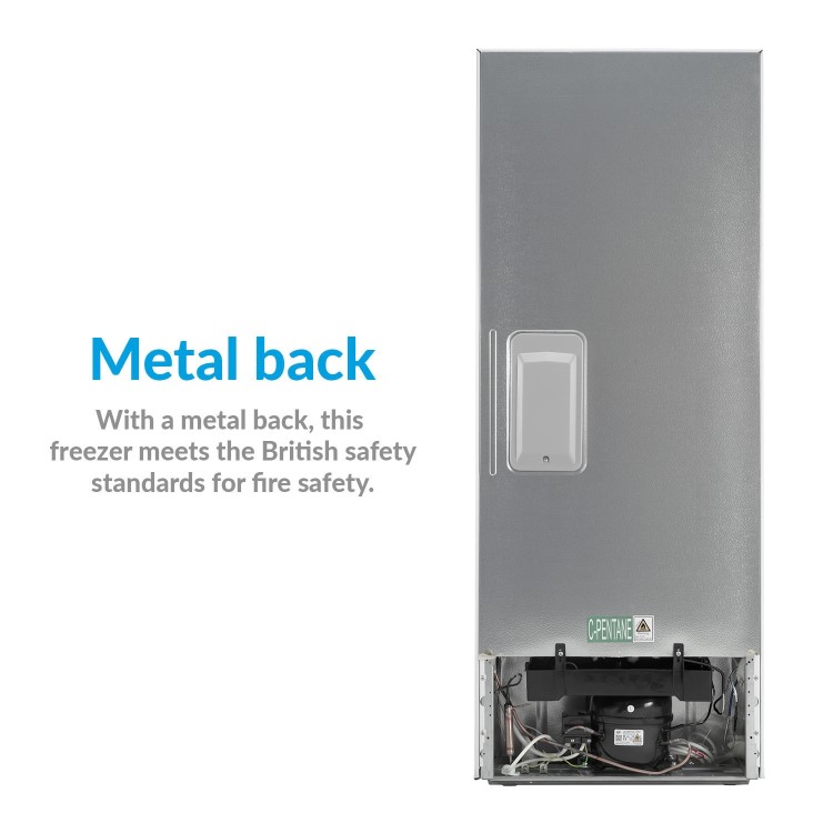 electriQ 166 Litre Frost Free Freestanding Freezer - White