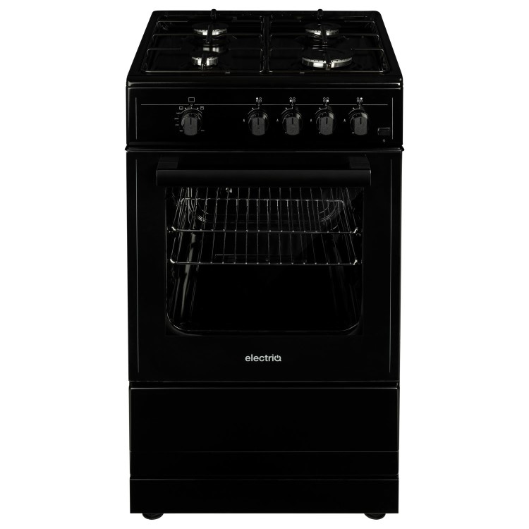 Refurbished electriQ EQGC1B50 50cm Single Gas Cooker Black