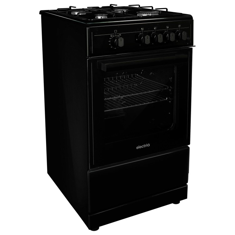 Refurbished electriQ EQGC1B50 50cm Single Gas Cooker Black