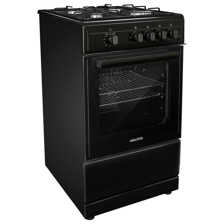 electriQ 50cm Gas Cooker - Black