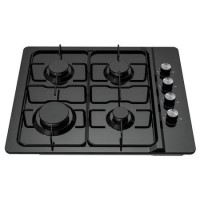 electriQ 60cm 4 Burner Gas Hob - Black electriQ 60cm 4 Burner Gas Hob - Black