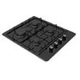 electriQ 60cm 4 Burner Gas Hob - Black