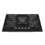 electriQ 75cm Gas on Glass Hob 5 Burner Gas Hob - Black