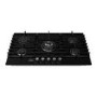 electriQ 90cm Gas on Glass Hob 5 Burner Gas Hob - Black