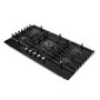 electriQ 90cm Gas on Glass Hob 5 Burner Gas Hob - Black