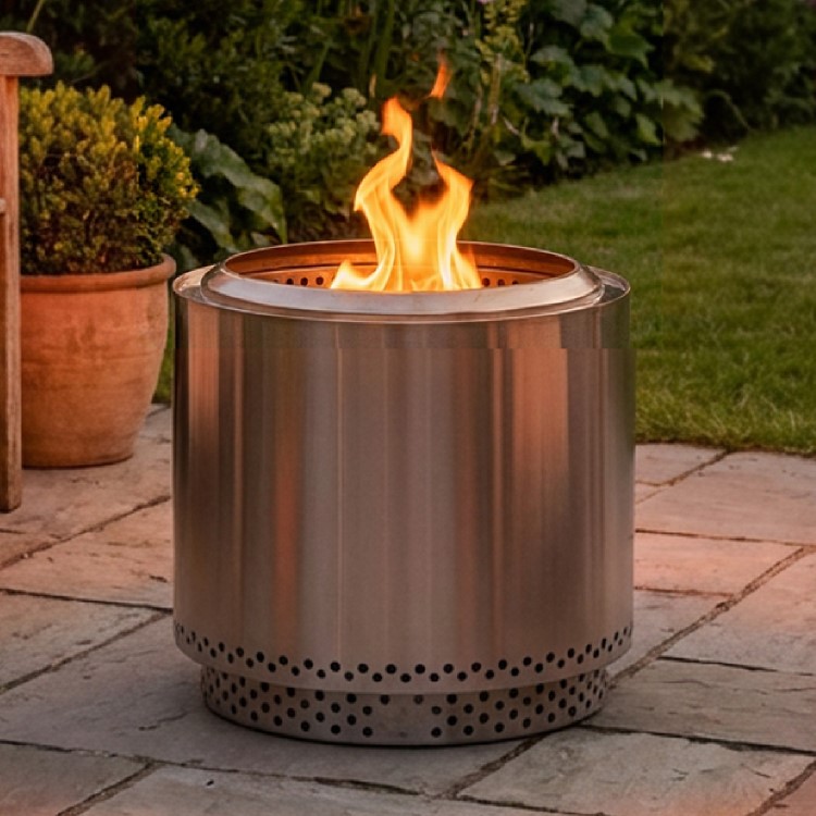 electriQ Smokeless Firepit - Stainless Steel