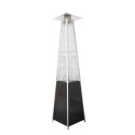 EQODGPBL electriQ Pyramid Flame Tower Gas Patio Heater - Black