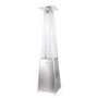 electriQ Pyramid Flame Tower Gas Patio Heater - Stainless Steel