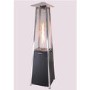 GRADE A3 - Pyramid Flame Tower Outdoor Gas Patio Heater - Black with Free Cover