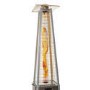 electriQ Pyramid Flame Tower Outdoor Gas Patio Heater - Brown Rattan