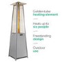 electriQ Pyramid Flame Tower Outdoor Gas Patio Heater - Stainless Steel