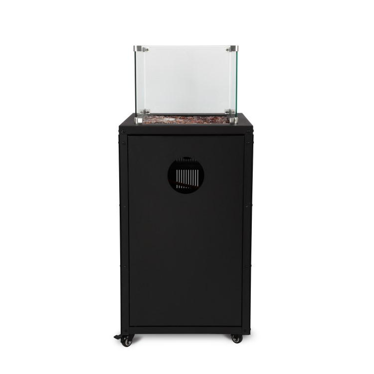 Refurbished electriQ Glass Flame Patio Heater With Glass Stones
