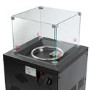 Refurbished electriQ Glass Flame Patio Heater With Glass Stones