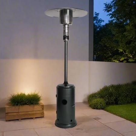 electriQ Mushroom Outdoor Gas Patio Heater Black electriQ