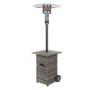 electriQ Mushroom Outdoor Gas Patio Heater - Grey Rattan