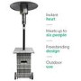 electriQ Mushroom Outdoor Gas Patio Heater - Grey Rattan