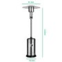 electriQ Mushroom Outdoor Gas Patio Heater - Silver