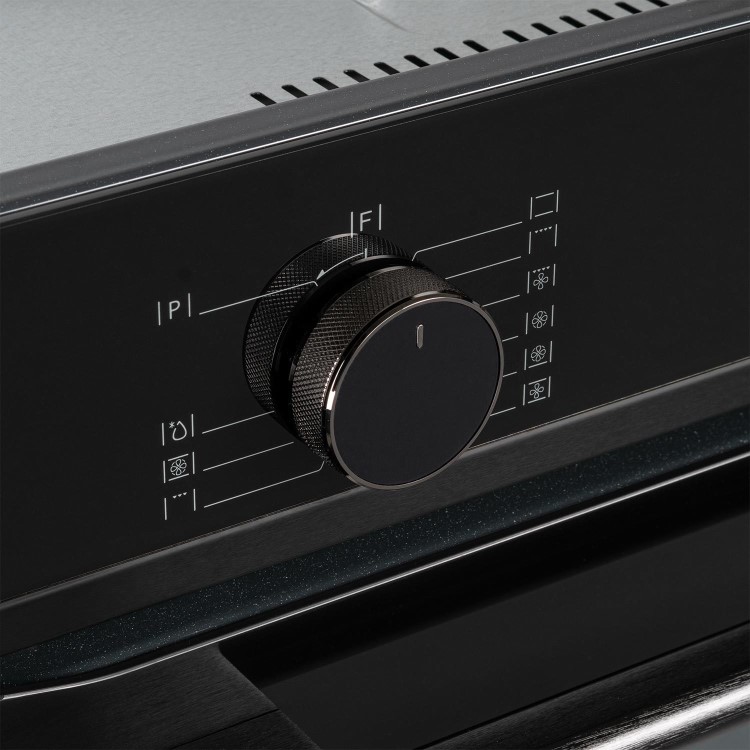 electriQ Self Cleaning Pyrolytic Multifunction Single Oven - Black