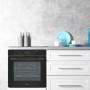 electriQ Self Cleaning Pyrolytic Multifunction Single Oven - Black