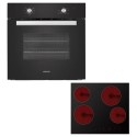 EQOVENM1BLKCPACK electriQ Single Oven and Ceramic Hob Pack - Black