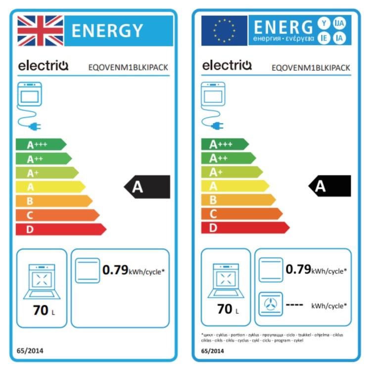 electriQ M1 Built-in Oven with Touch Control Induction Hob - Black