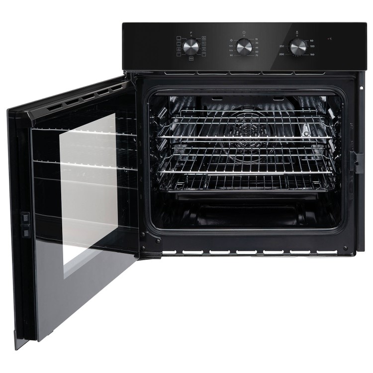 electriQ Fan Assisted Single Oven with Side Opening Door - Black