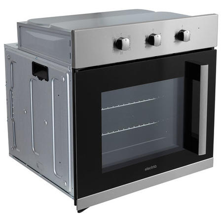 Refurbished electriQ EQOVENM2RSS 60cm Single Built In Electric Oven with Side Opening Door Stainless Steel