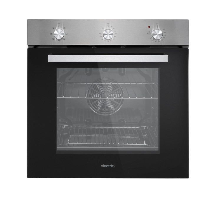 Refurbished electriQ EQOVENM2SS 60cm Single Built In Electric Oven - Stainless Steel