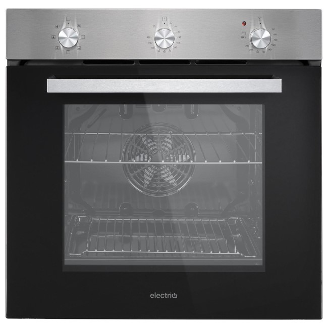 electriQ 69L 7 Function Fan Assisted Electric Oven Stainless Steel