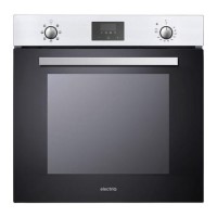 electriQ Electric Single Fan Oven with Digital Clock - Stainless Steel