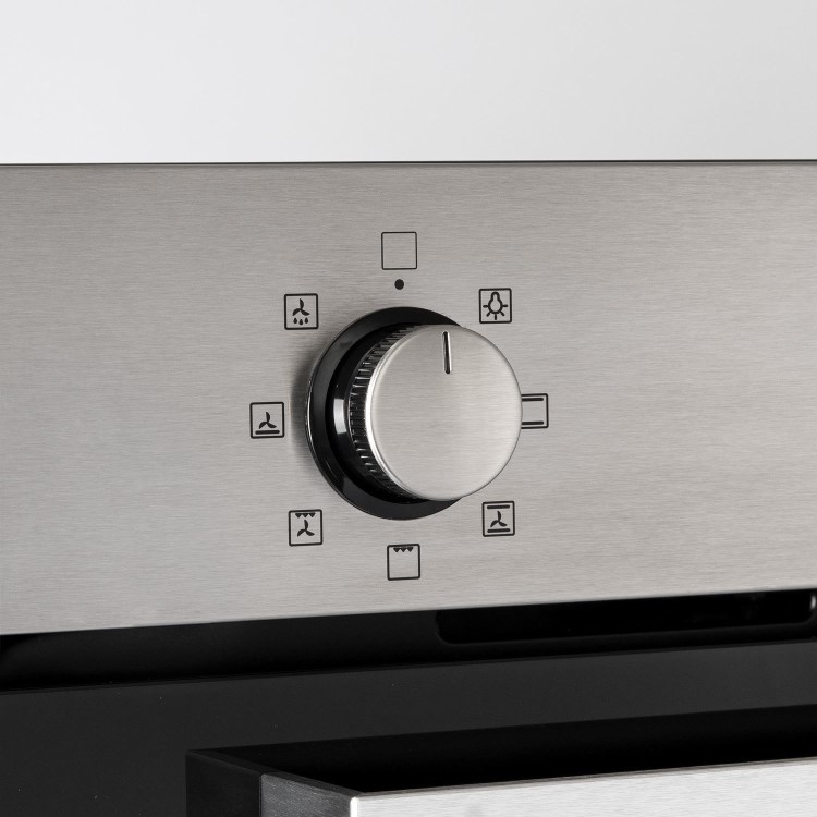 electriQ Electric Fan Assisted Single Oven with LED Timer - Stainless Steel