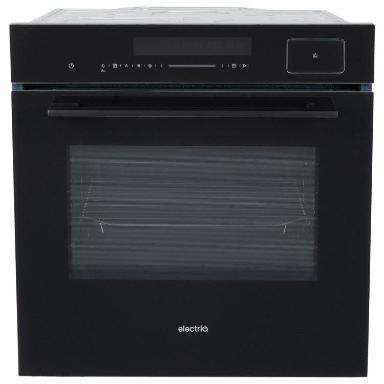 Refurbished electriQ EQOVENM6BLACK 60cm Single Built In Electric Oven Black