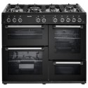 EQRANGE100GASBLACK electriQ 100cm Gas Range Cooker – Black