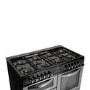 Refurbished electriQ EQRANGE100SS 100cm Dual Fuel Double Oven Range Cooker Stainless Steel